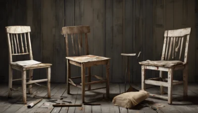 découvrez comment des chaises usées ont subi une transformation spectaculaire pour devenir des œuvres modernes et éblouissantes, alliant créativité et durabilité.